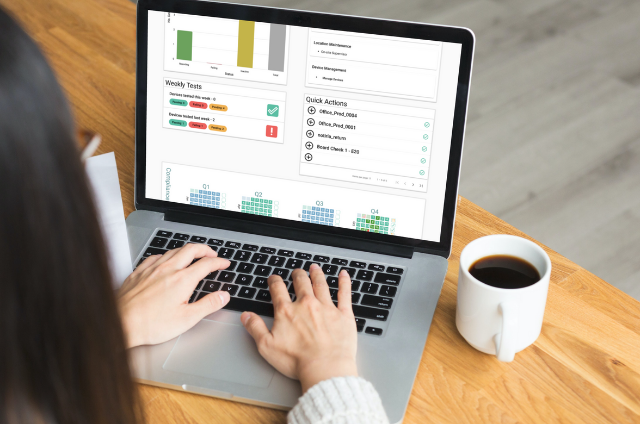 Safecility dashboard for compliance managers